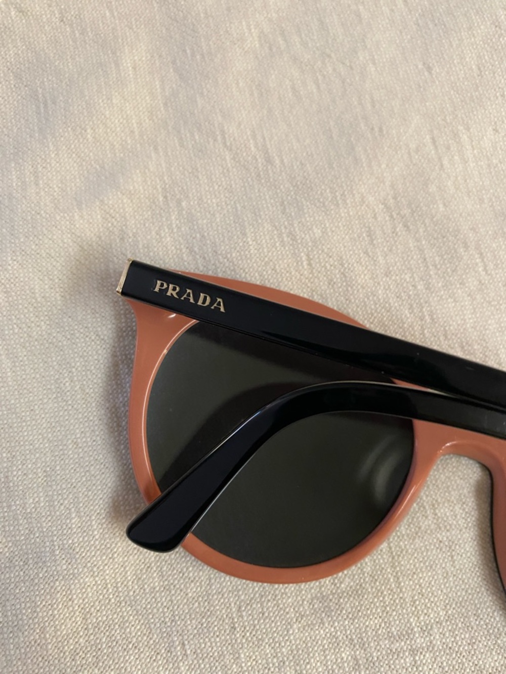 Prada SPR02X Black Pink Round Sunglasses Mirrored Lens - Picture 7 of 10